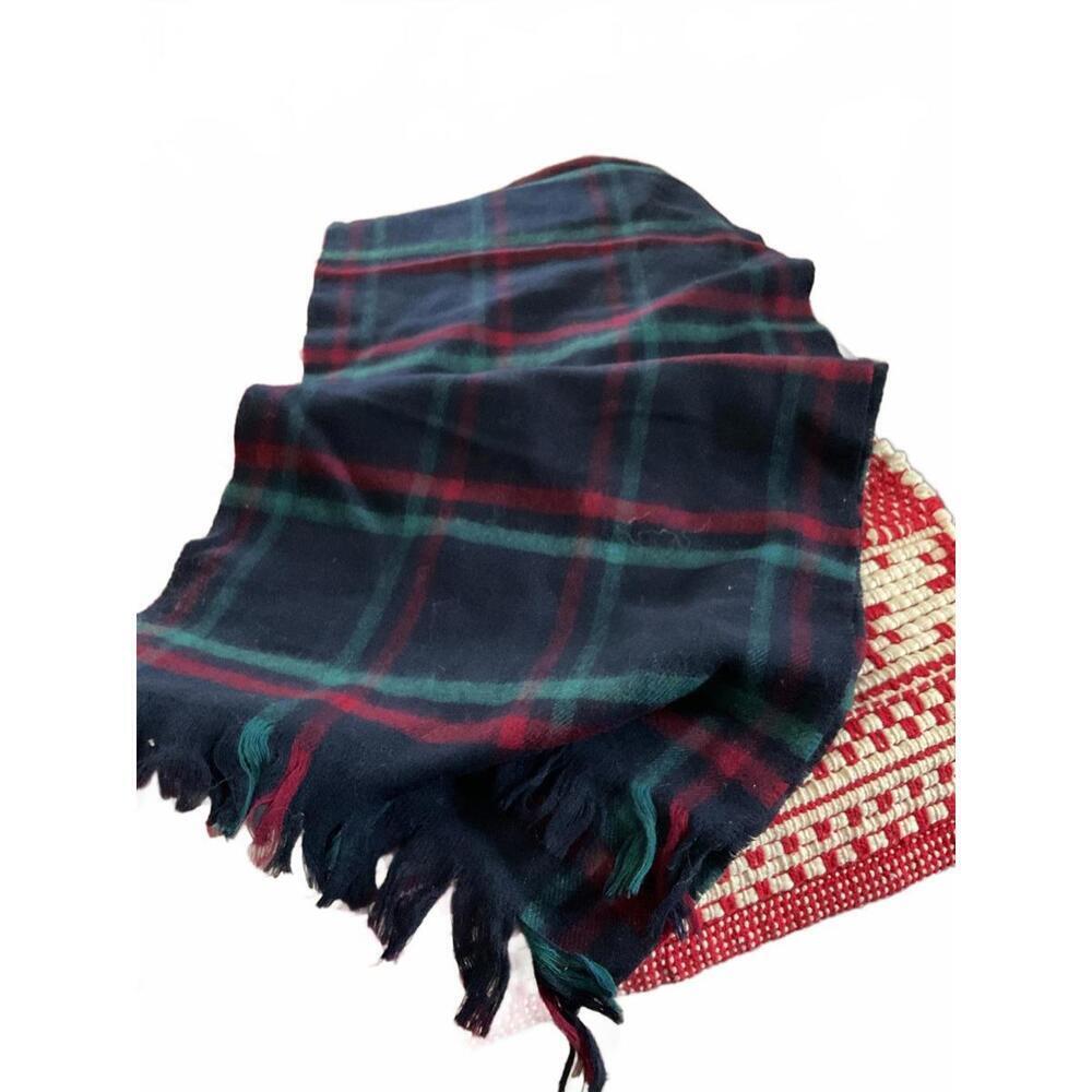 Vintage Pure New Wool Tartan Scarf by Peter MacArthur & Co Ltd